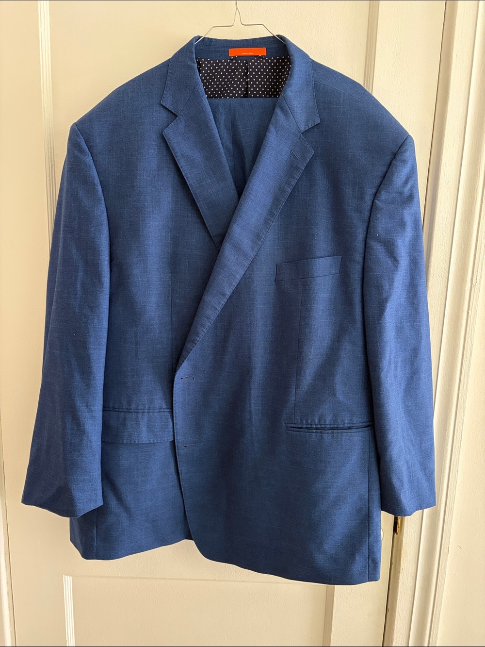 TALLIA Men's Royal Blue Single-Breasted Suit